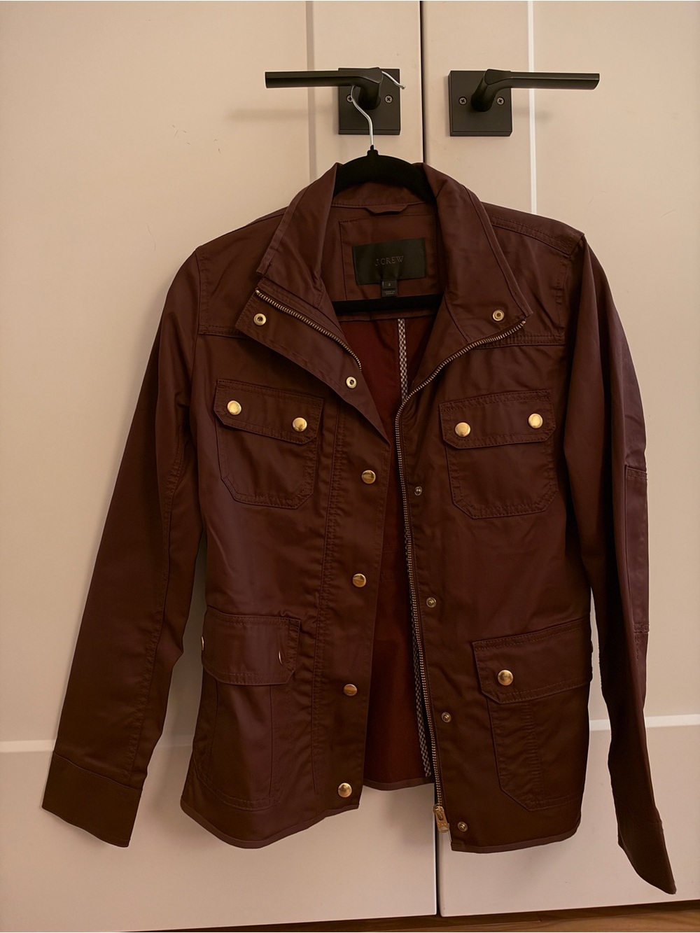 J.Crew The Downtown Field Jacket Utility Jacket in Burgundy